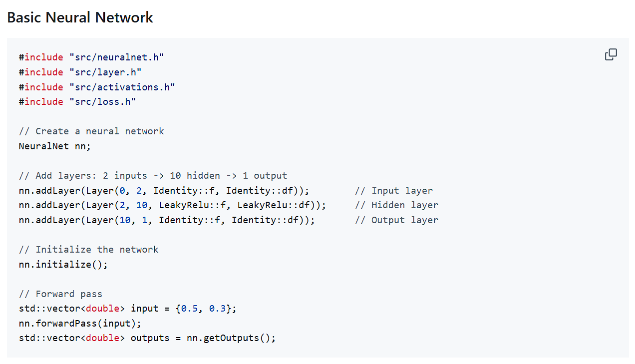 Basic Usage of the Library